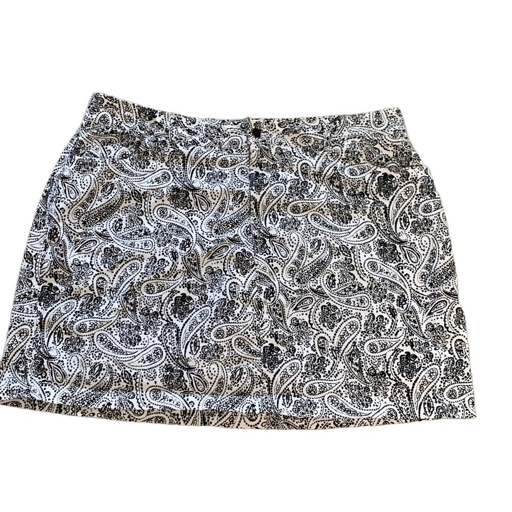 Women Within Black & White Print Skirt Size 22W